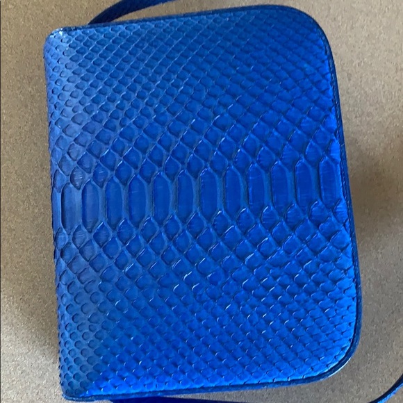Celine blue python medium classic box bag - Picture 3 of 6